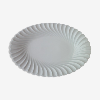 Plat ovale en porcelaine de Limoges Haviland  modèle torse