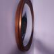 Golden wood witch mirror