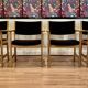 Set of 4 armchairs stamped Hans Wegner "Scandinavian design" 1960.