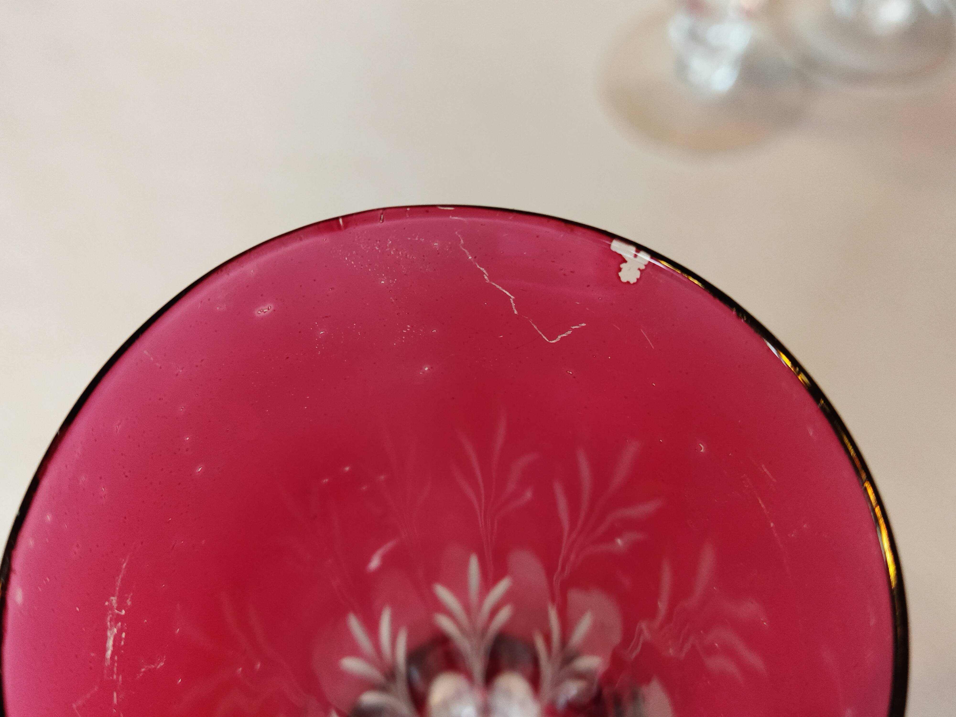 6 vintage champagne flutes