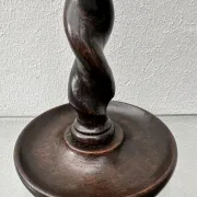 Pair of English oak Barley Twist candlesticks