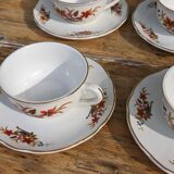 Set of six Digoin cups, Trouvère model