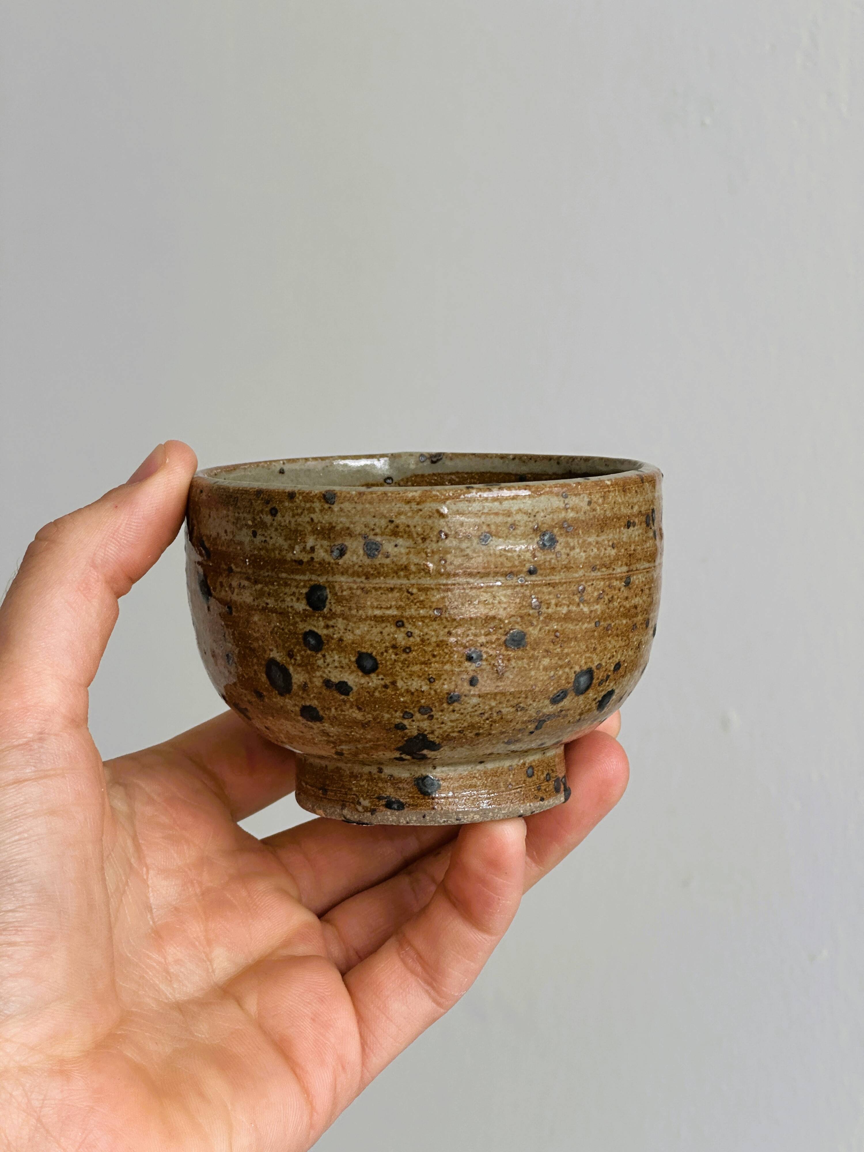 6 small artisanal pyrite sandstone cups.
