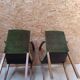 Paire de fauteuil club bridge velours vert