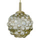 Vintage Limburg pendant lamp, Bubble Glass & Brass, 60s