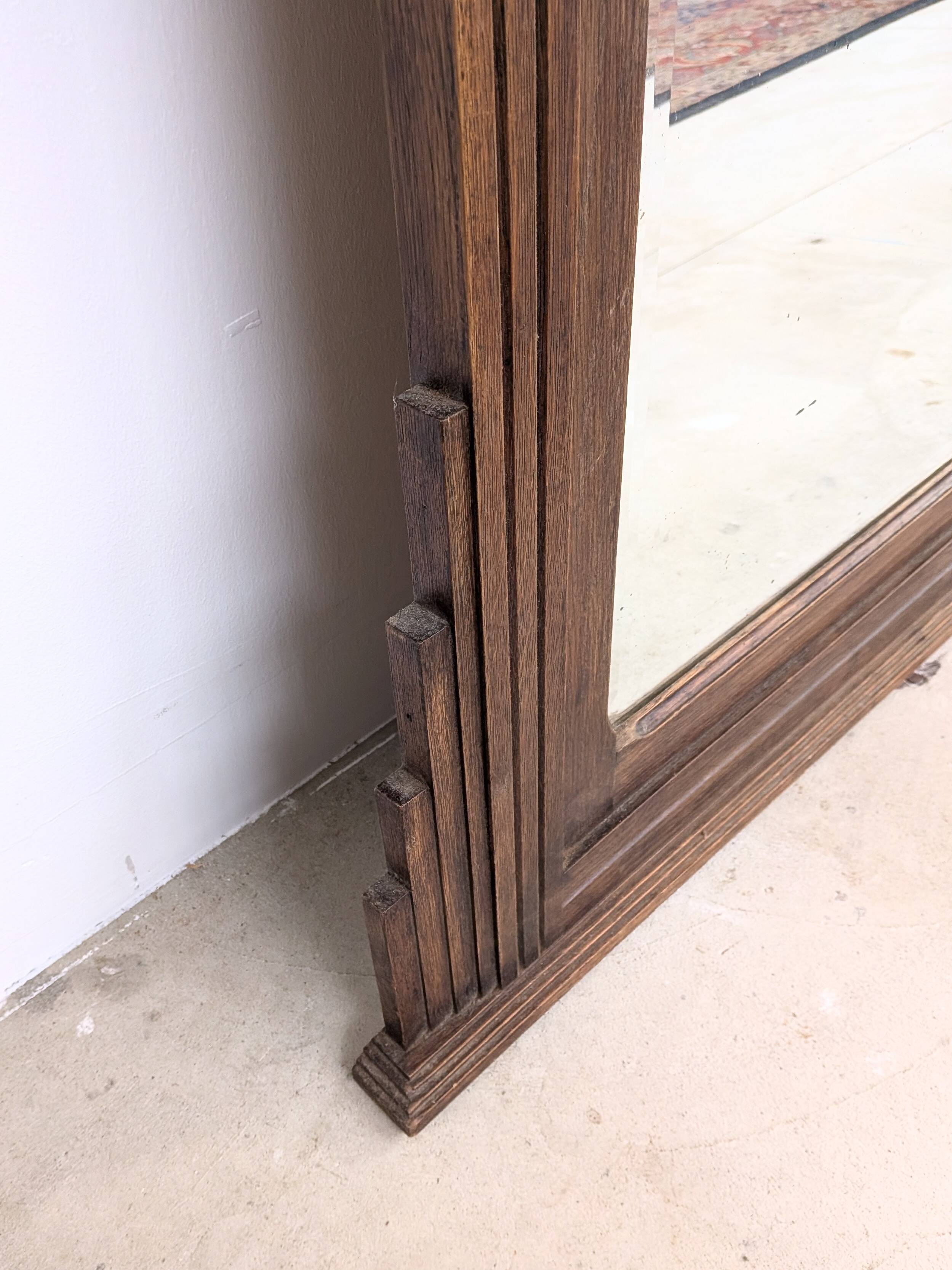 Antique Art Deco trumeau mirror