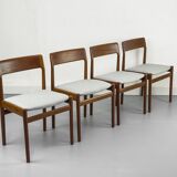 Chaises de Salle à Manger en Teck par Johannes Nørgaard, Danemark, Set de 4, 1960s