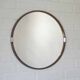 Vintage 1970s Round Wall Mirror / Attributed To Allibert / Space Age Bathroom Mirror