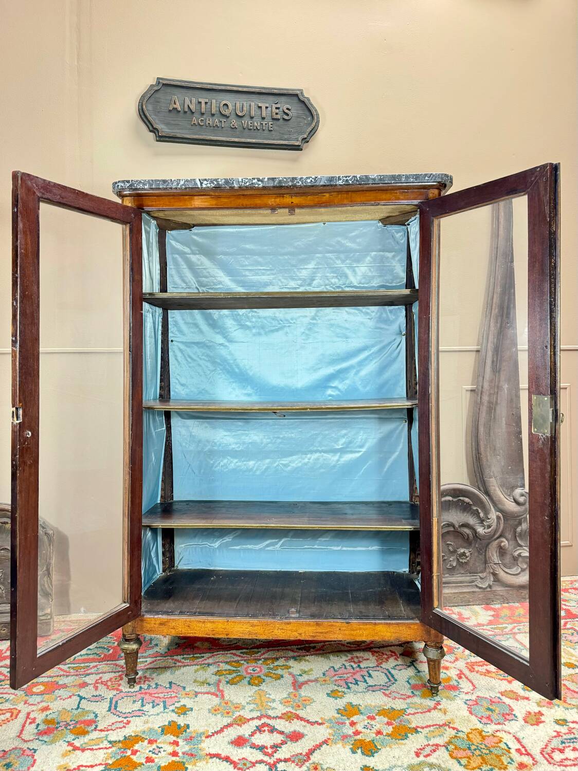 Fidelys Schey Louis XVI Period Mahogany Display Cabinet Stamped XVIII Eme Si