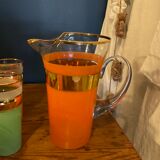 Orange service, 7 glasses and 1 carafe
