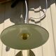 Suspension in green and white vintage enamelled sheet metal diameter 24 cm