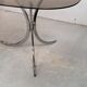 Table ovale chromée verre fumé années 70