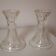Set of 2 glass candle holders