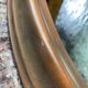 Oval wooden mirror