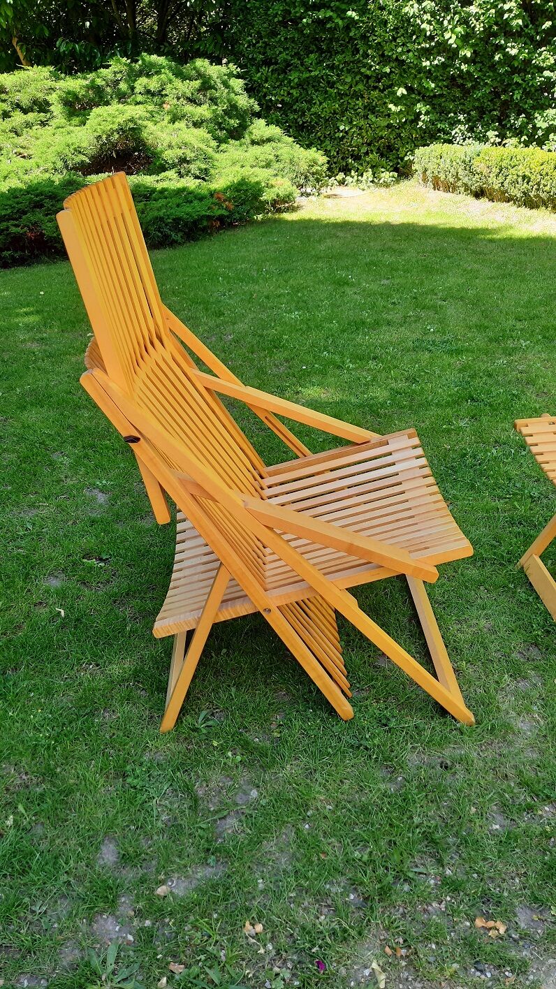 Teak garden chair