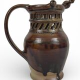 Deceptive pitcher in stoneware signed Jean-Claude Seguin (1954-)