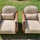 Pair of reclining art deco armchairs. 1930s.