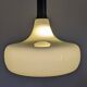 XL olive green opaline water drop pendant light from the 60s/70s