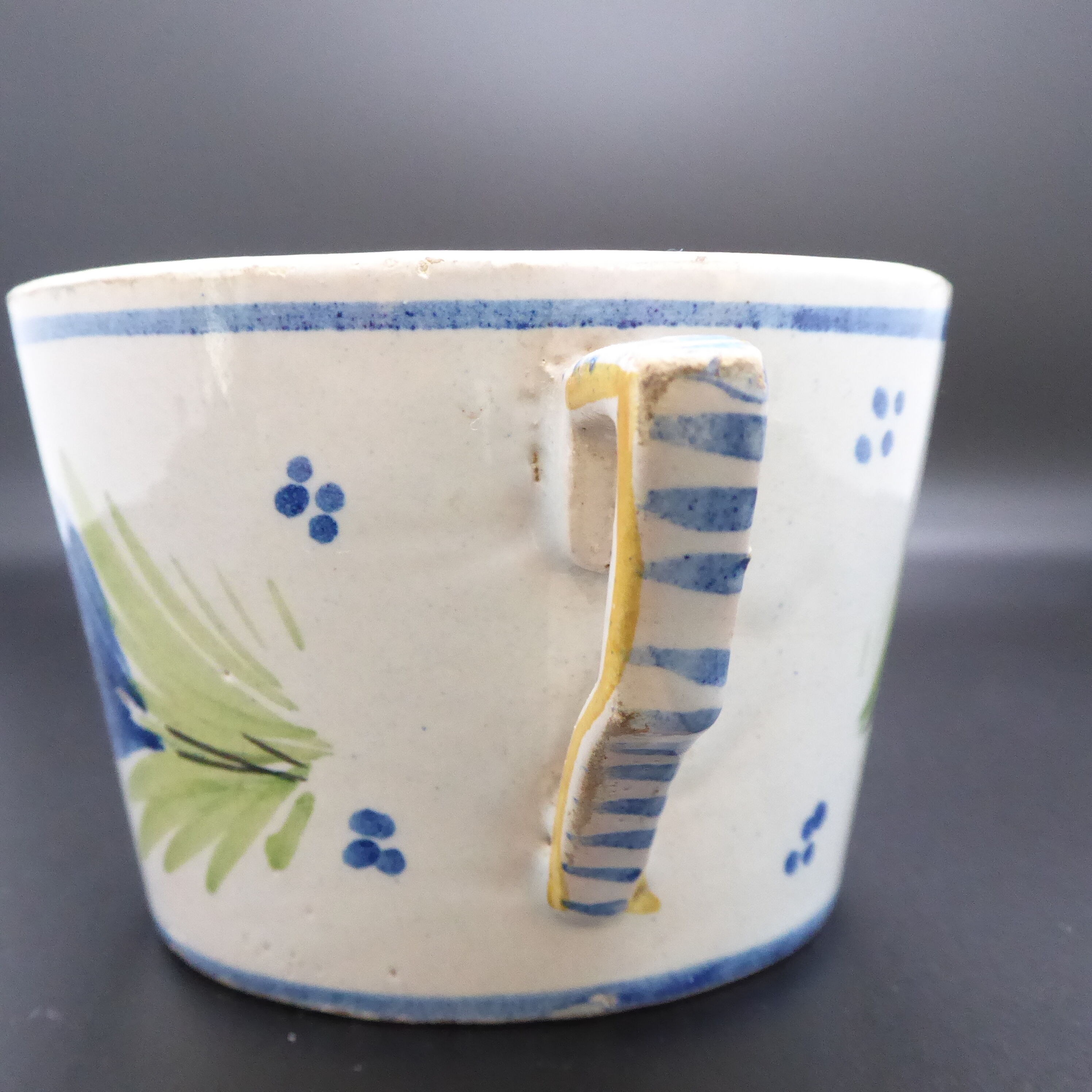 Quimper earthenware cup