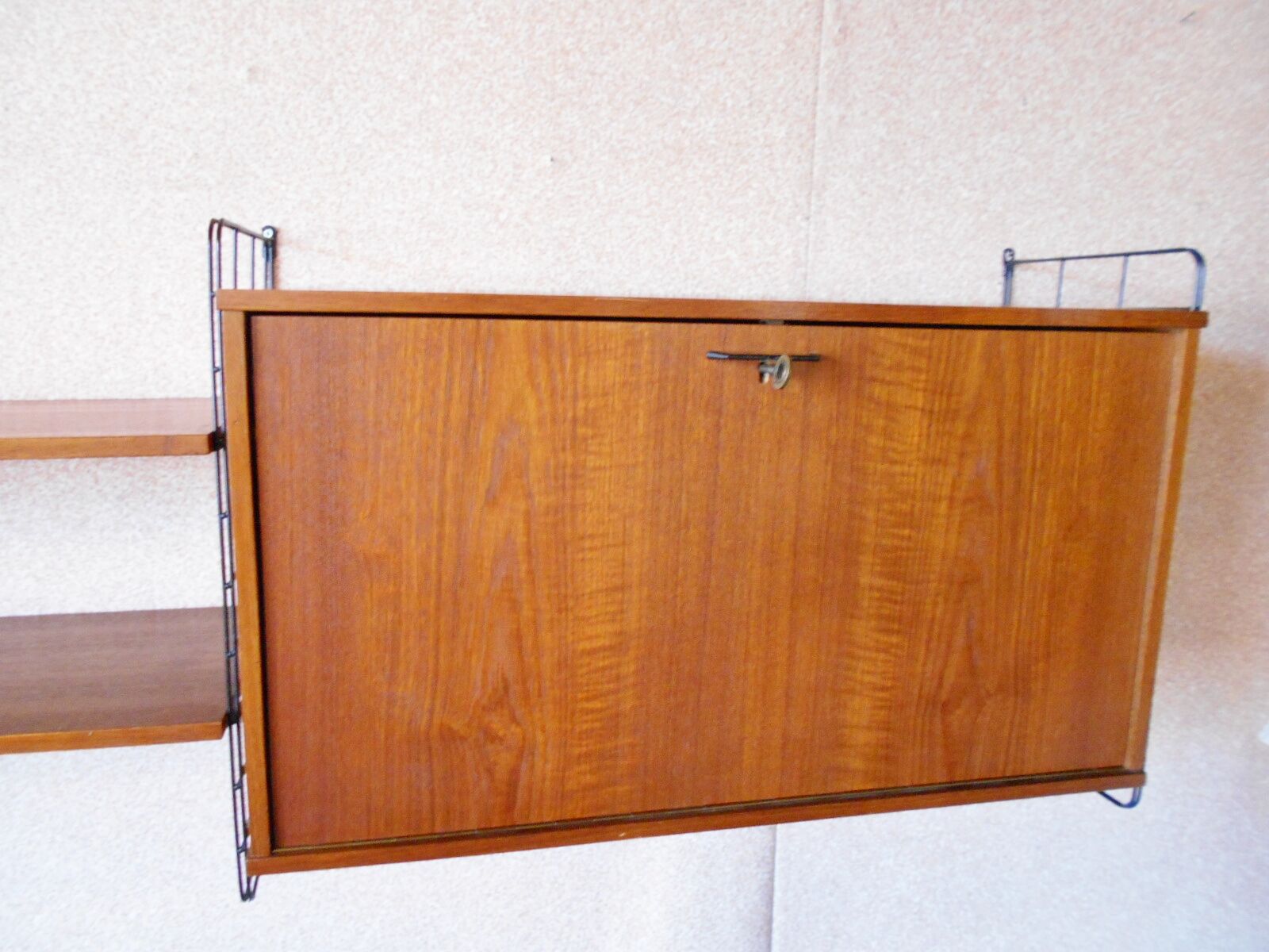 Scandinavian teak wall shelves and modular teak
