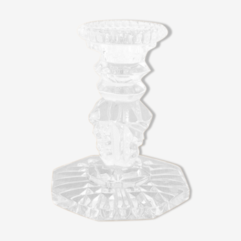 Worked glass candle holder