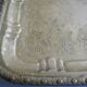 Ancien plateau thé métal argenté doré gilded silver-plated metal tea tray