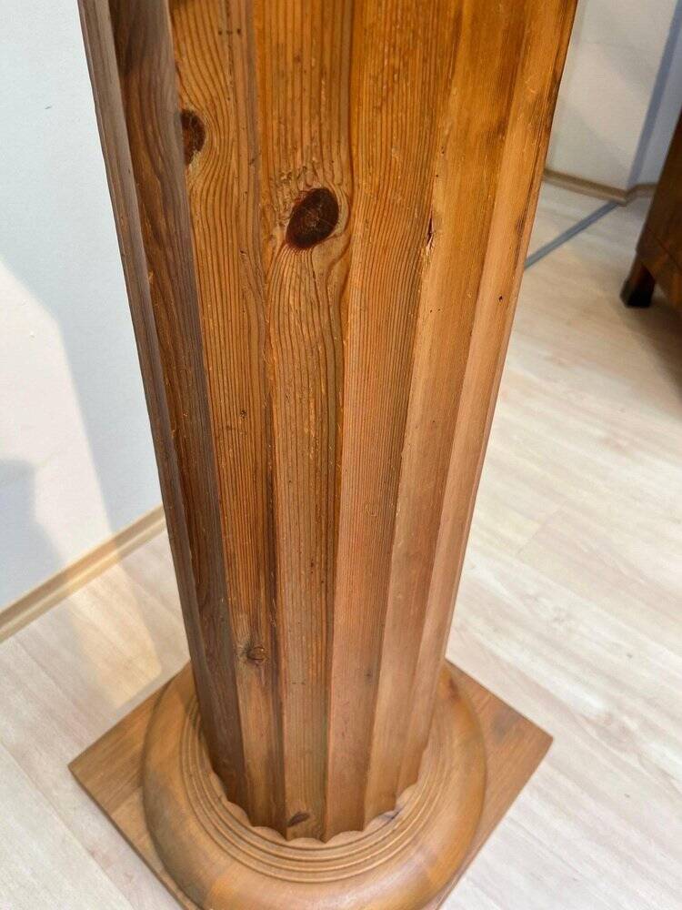 Large French Neoclassical Columns in Pine Wood, 1910, Set of 2