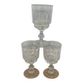 Set of 3 Luminarc Lance white wine glasses