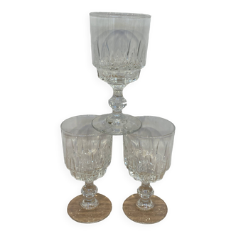 Set of 3 Luminarc Lance white wine glasses