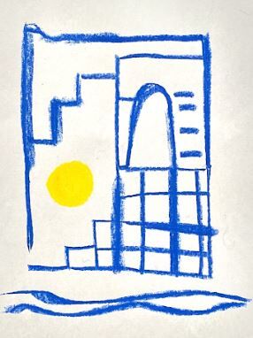 Illustration "escaping" - A4