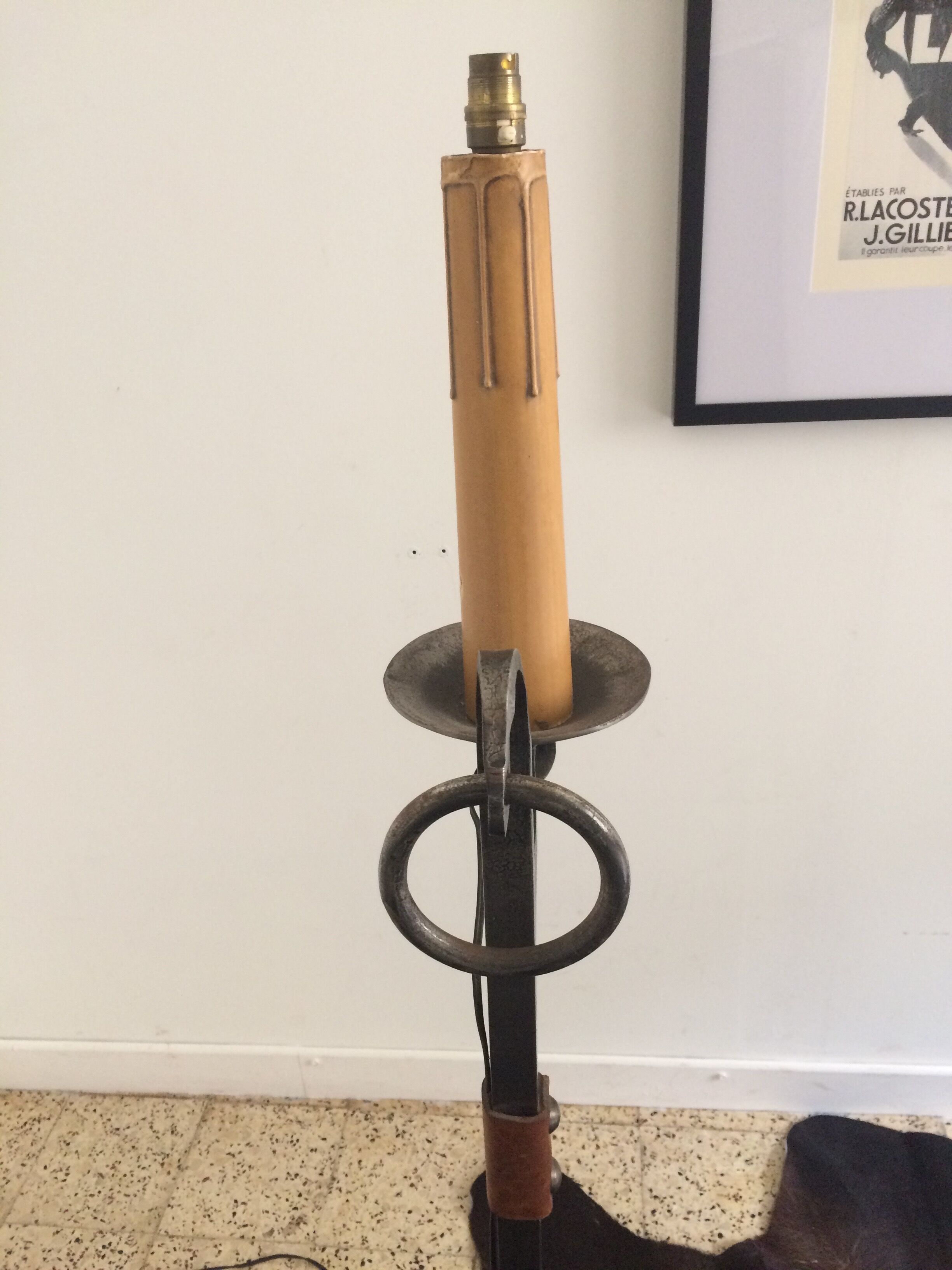 Lampadaire brutaliste by Jean-Pierre Ryckaert, edition Ryckaert / Le Dauphin, France 1950-1960.