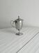 Small sugar bowl, metal stainless steel jam pot.