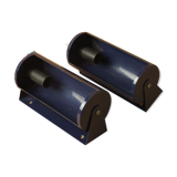 Pair of wall lamps Ikea V413 navy blue vintage design 1980