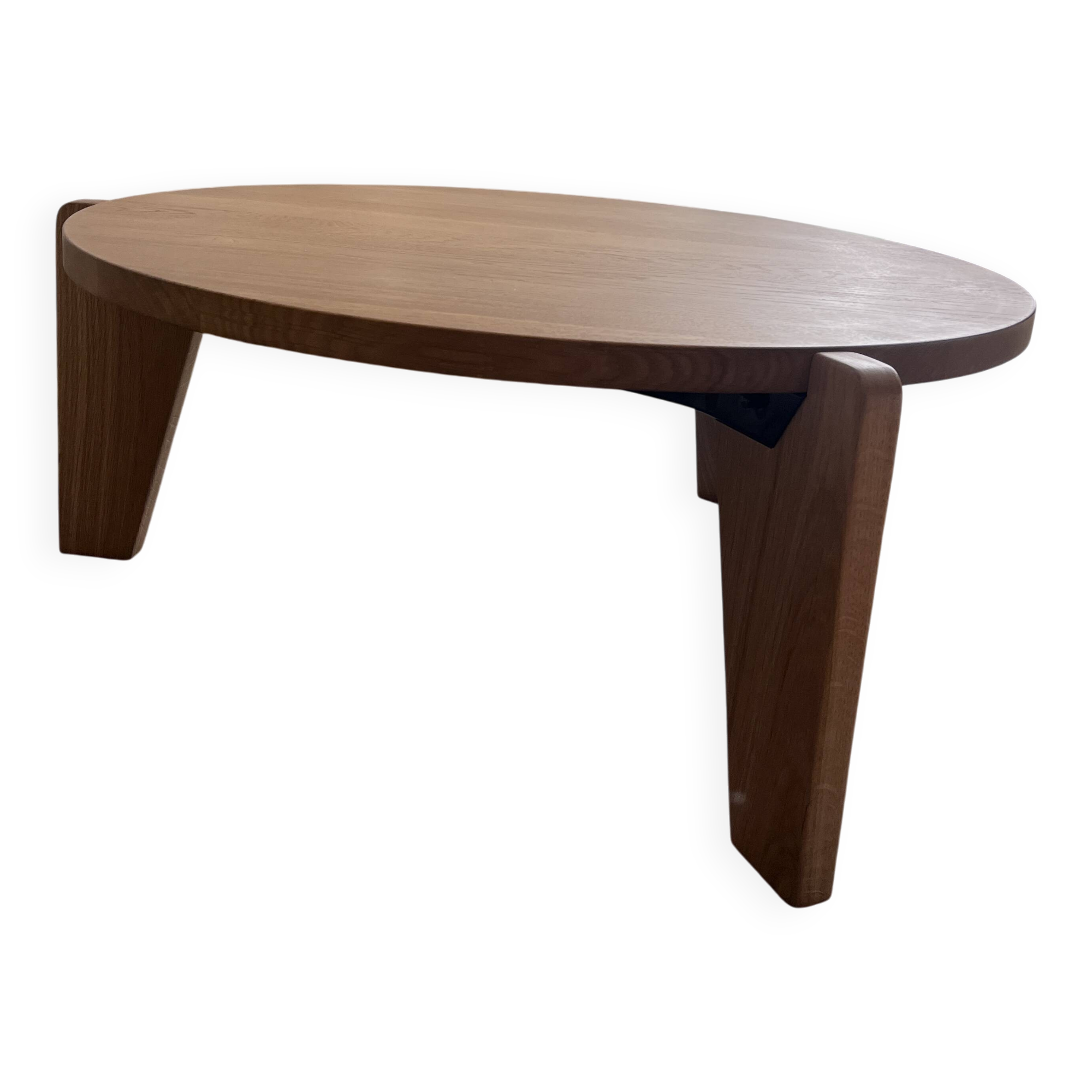 Table basse Guéridon Bas, Jean Prouvé – Édition Vitra – Chêne naturel