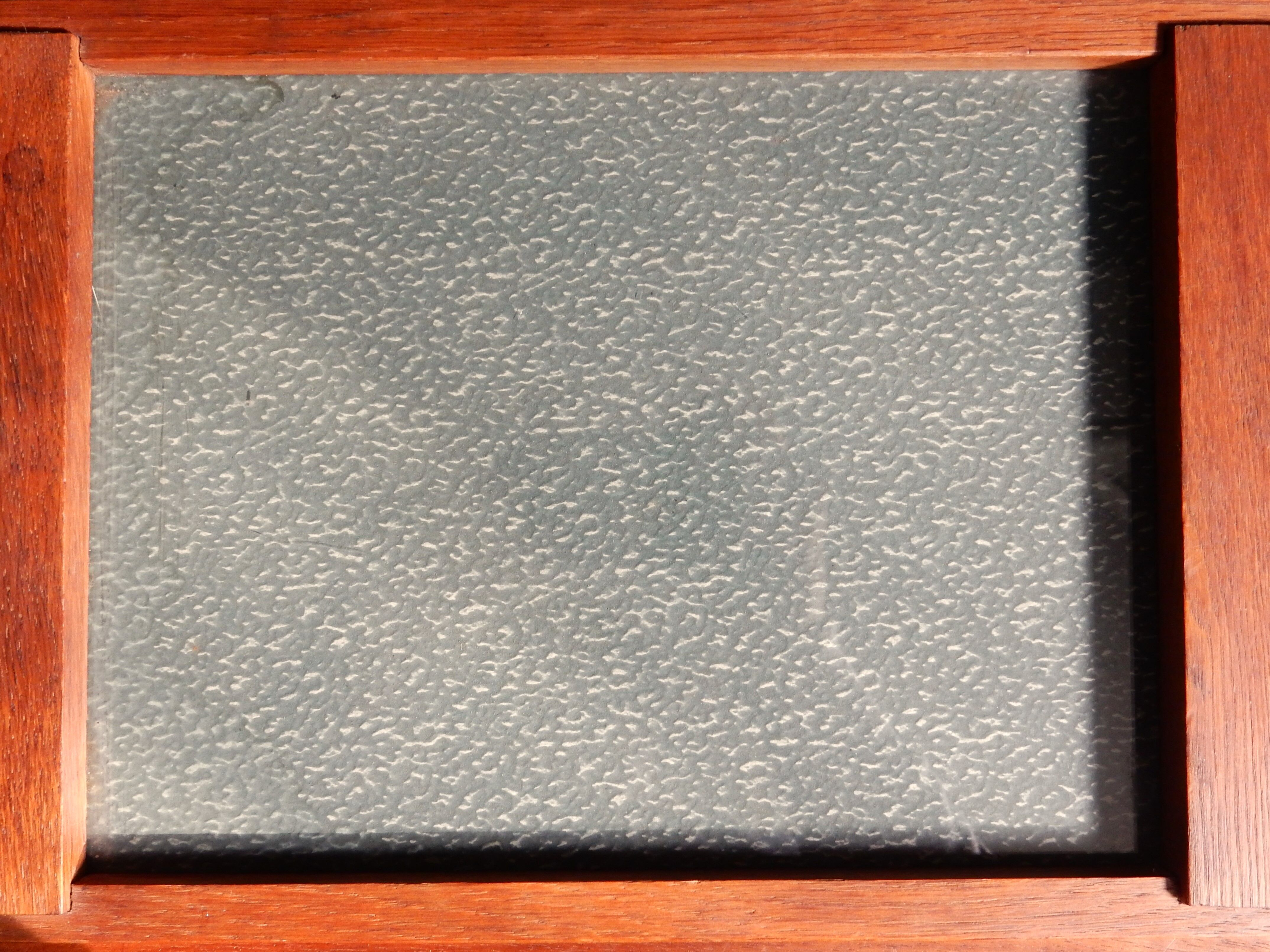 Art deco tray in wood and glass