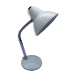Office Aluminor metal table lamp chrome flexible arm year 70 vintage white