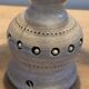 Vintage ceramic lamp with cut-outs by Georges Pelletier.