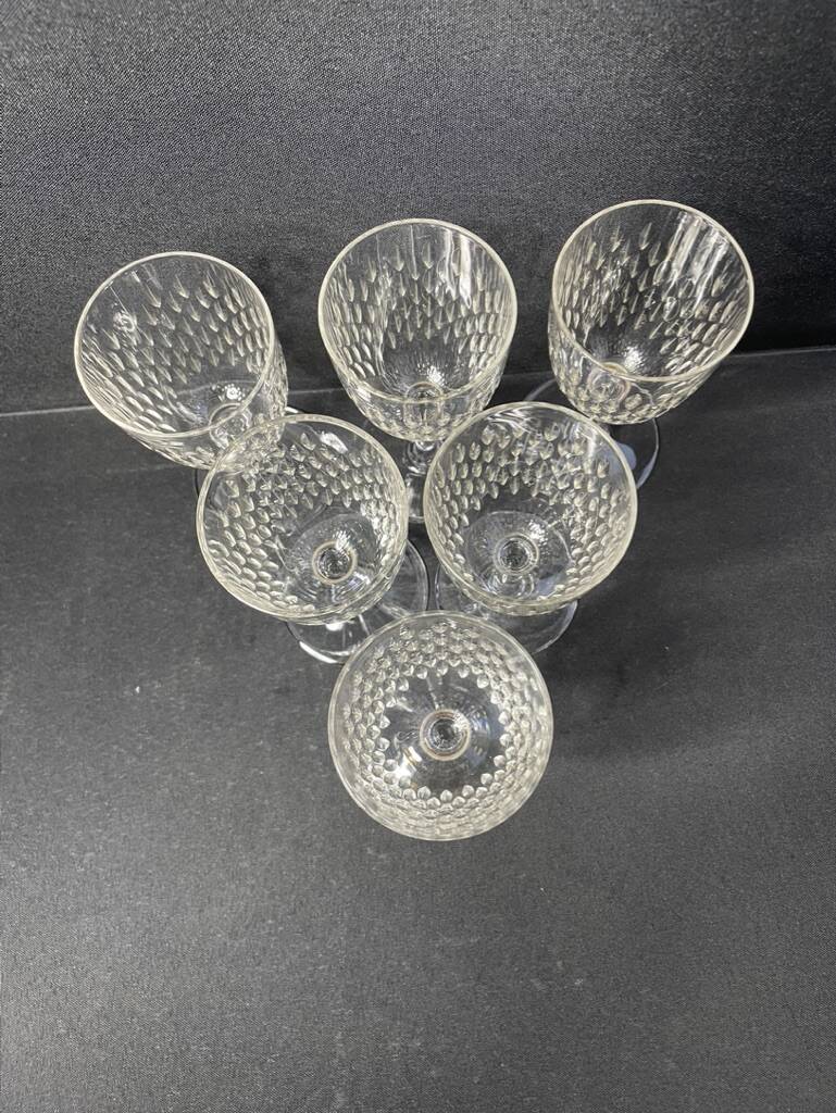 6 burgundy wine glasses baccarat paris service