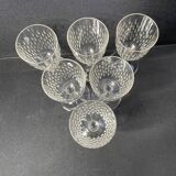 6 burgundy wine glasses baccarat paris service