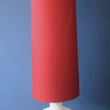 Mid century floor lamp in glass with tall shade, 1960s