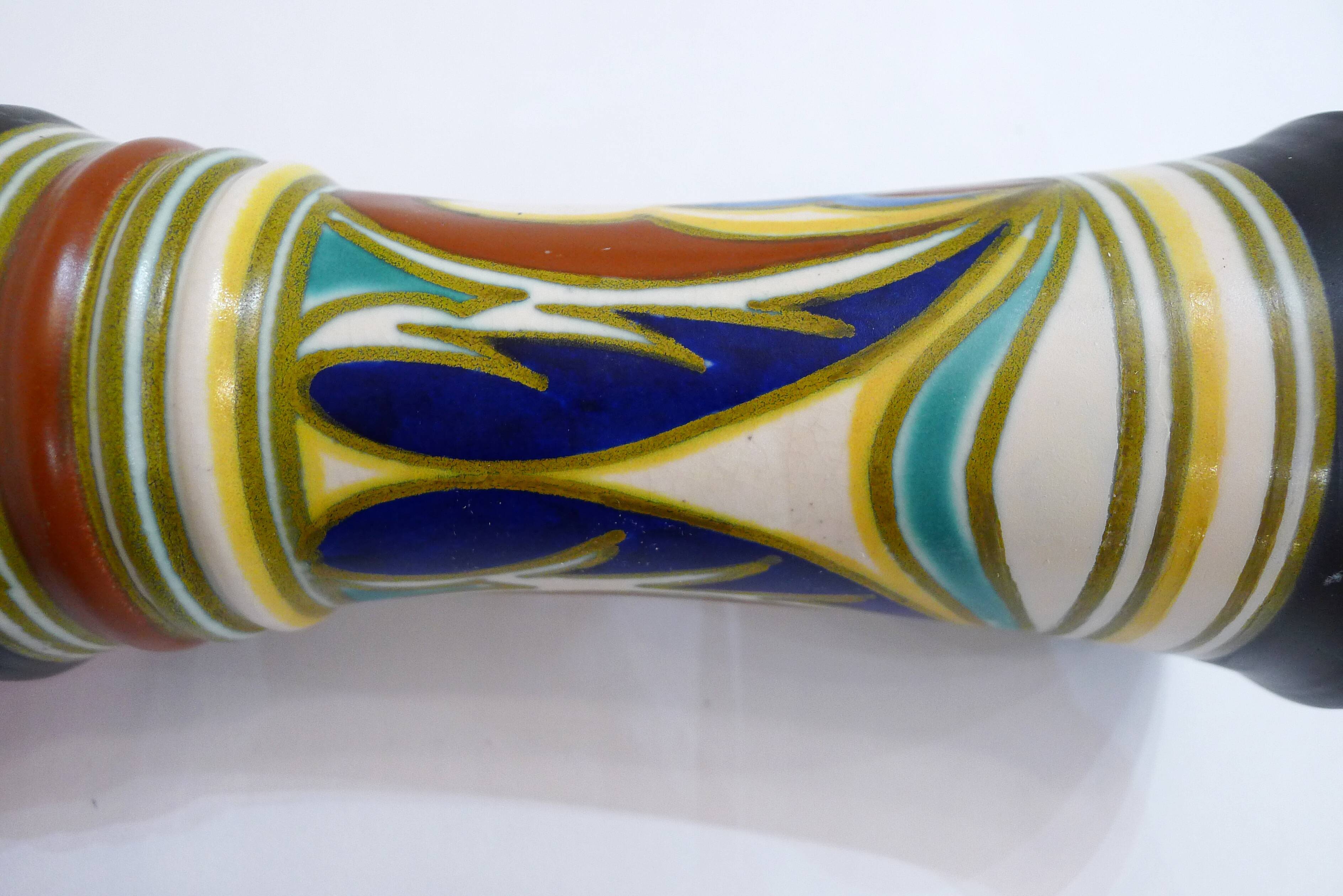 1930s enamel vase