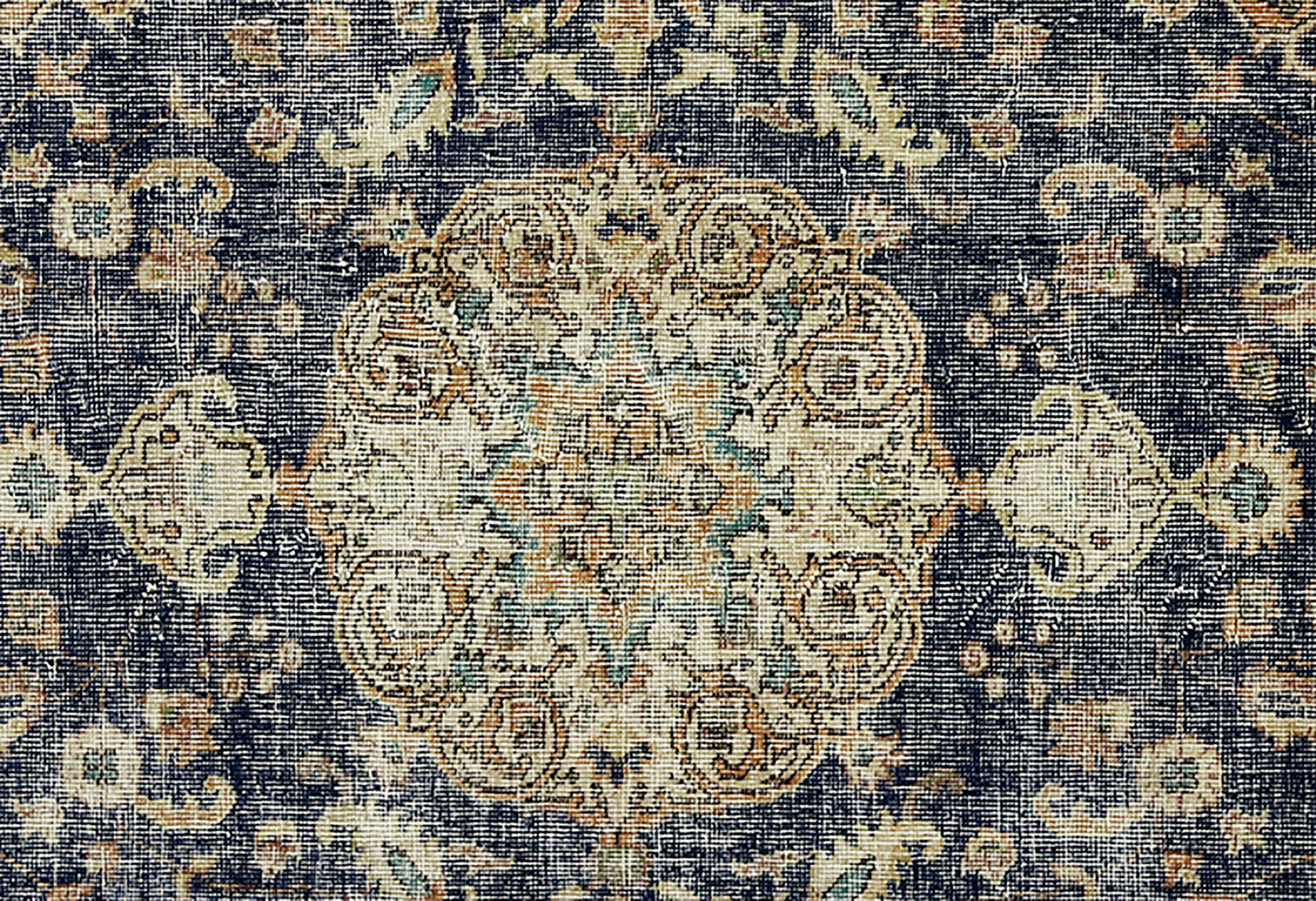 Anatolian handmade vintage rug 203 cm x 93 cm