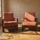Pair of H-70 lounge chairs by Jindřich Halabala for UP Závody Brno, Czechoslovakia, 1930s, 88 × 65 × 85 cm