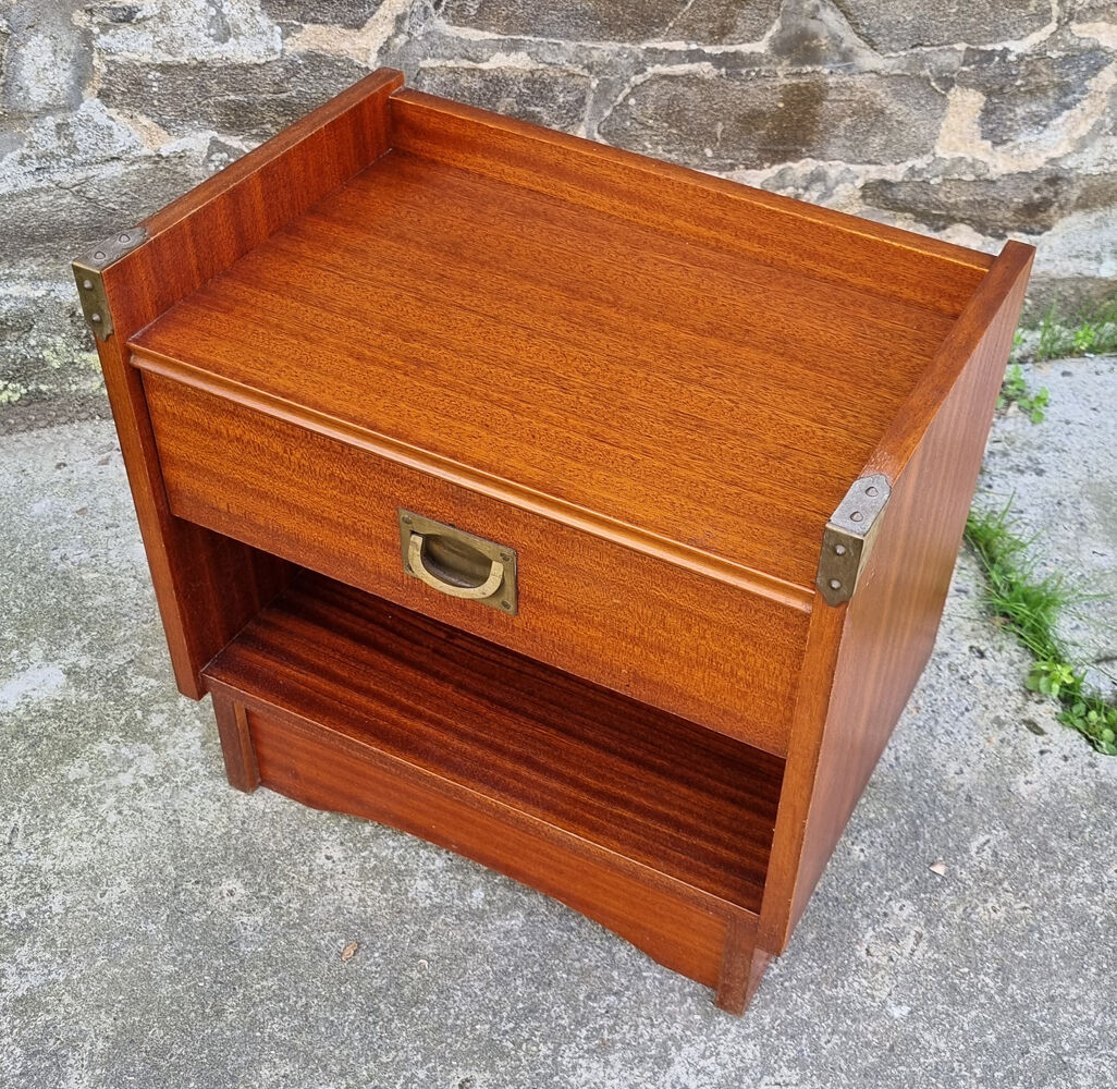 Table de chevet, bout de canapé, maison Gautier, style marine, vintage, années 60.