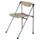 Chaise pliante en métal et lucite, dossier pivotant