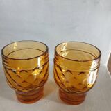 7 vintage water glasses "Pernod S.A."