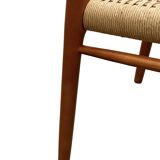 Set of 4 JL Moller model 75 chair by Niels Otto Moller Danish Design