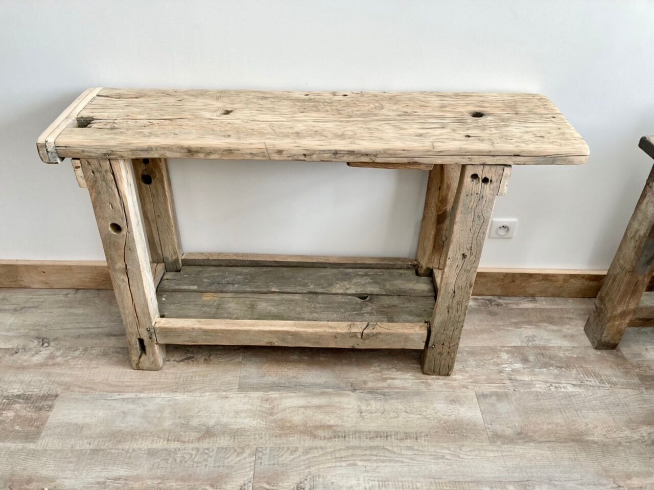 Old wooden workbench