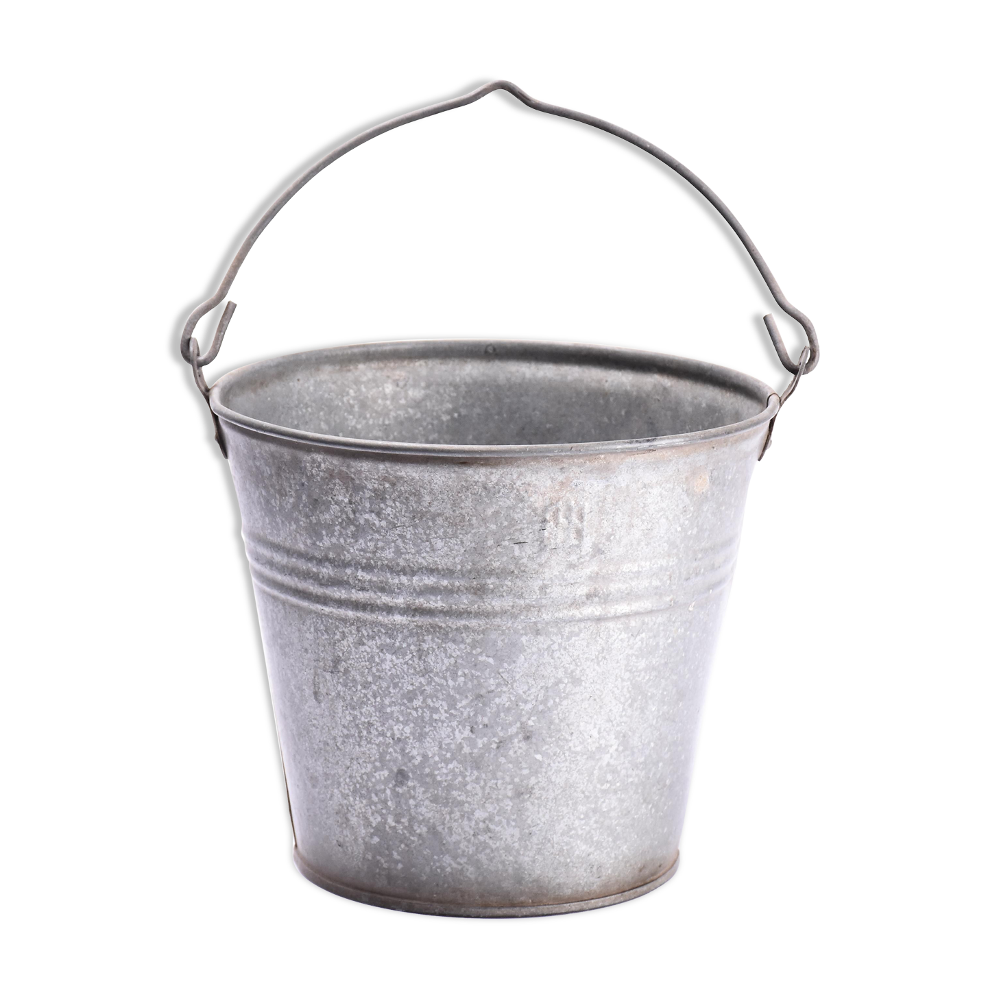 Vintage zinc bucket  flower pot