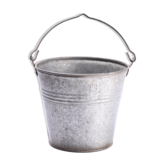 Vintage zinc bucket  flower pot